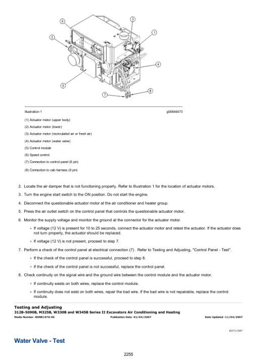 Caterpillar CAT 312B, 312B L Excavator Service Repair Manual (9FS00001 and up) - Image 3