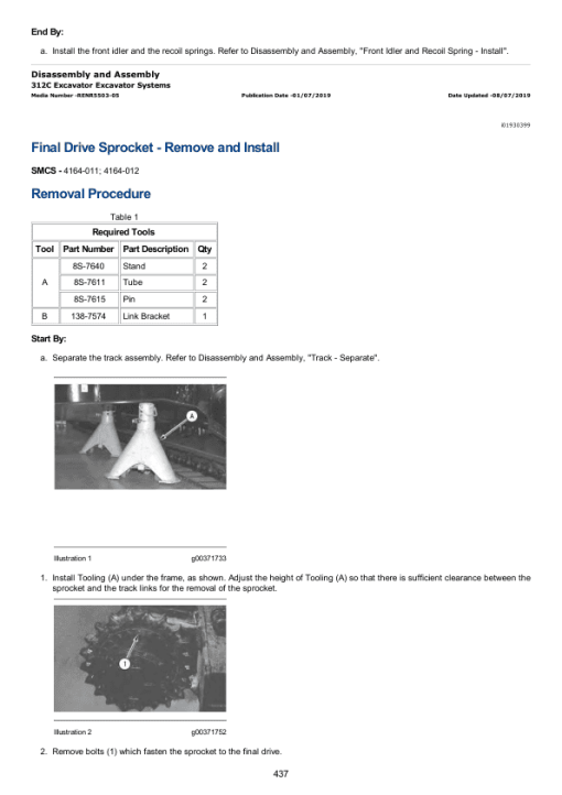 Caterpillar CAT 312D Excavator Service Repair Manual (LRK00001 and up) - Image 4