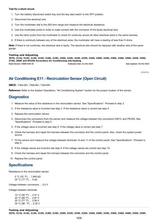 Caterpillar CAT 313D2, 313D2 GC, 313D2 L Excavator Service Repair Manual (FEB00001 and up) - Image 2