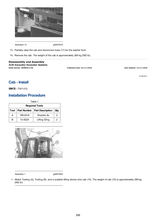 Caterpillar CAT 314C, 314C CR Excavator Service Repair Manual (SNY00001 and up) - Image 3