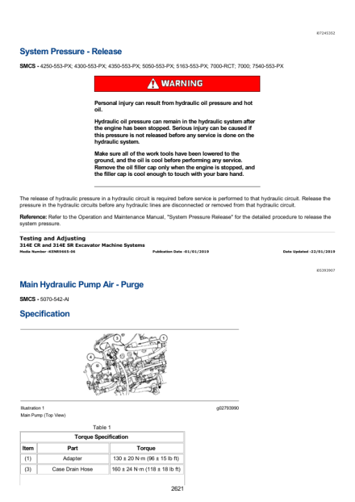 Caterpillar CAT 330D2 L Excavator Service Repair Manual (ZBF00001 and up) - Image 3