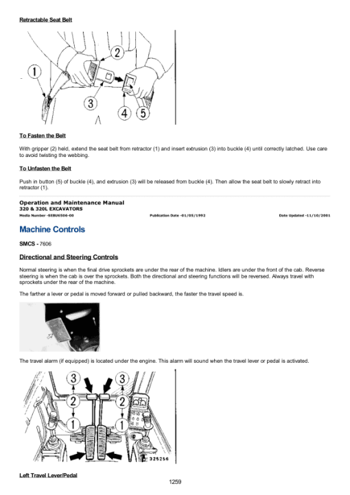 Caterpillar CAT 320, 320L Track Type Excavator Service Repair Manual (7WK00001 and up) - Image 2