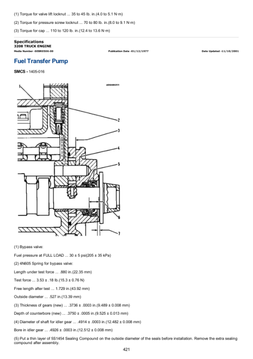 Caterpillar CAT 3208 Truck Engine Service Repair Manual (40S00001 and up) - Image 4