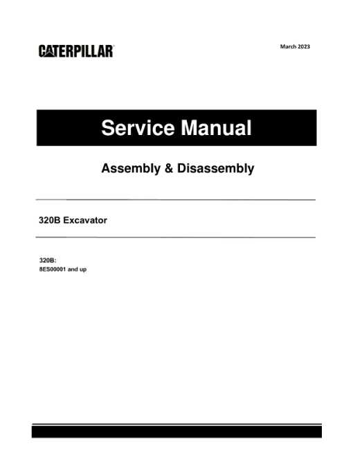 Caterpillar CAT 320B Excavator Service Repair Manual (8ES00001 and up)