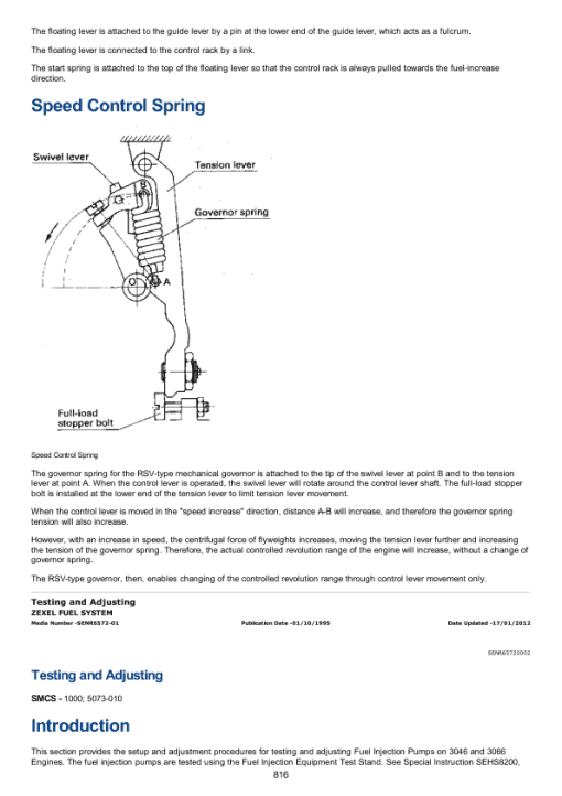 Caterpillar CAT 320B Excavator Service Repair Manual (8ES00001 and up) - Image 5