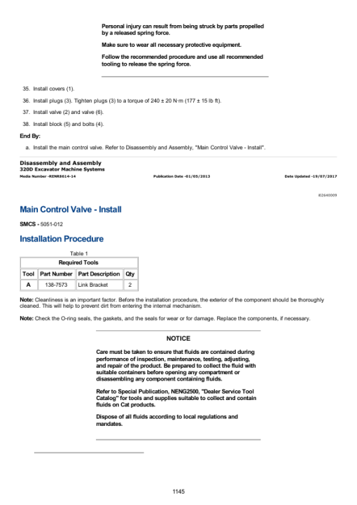 Caterpillar CAT 320C, 320C L, 320C LN Excavator Service Repair Manual (JTG00001 and up) - Image 2