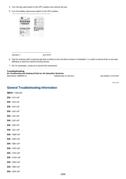 Caterpillar CAT 320D Log Loader Service Repair Manual (GKS00001 and up) - Image 3