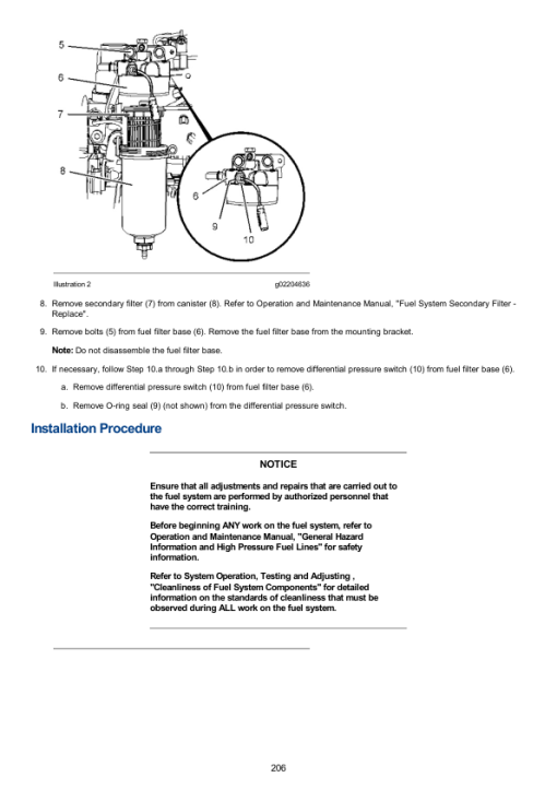 Caterpillar CAT 308ECR Mini Hydraulic Excavator Service Repair Manual (HEL00001 and up) - Image 3