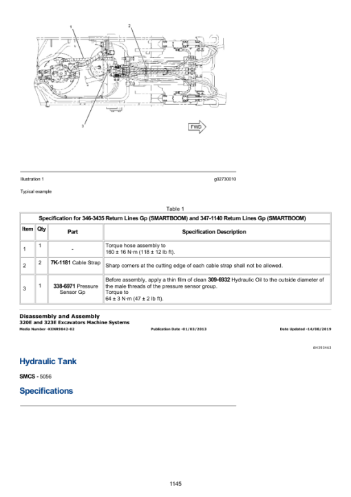 Caterpillar CAT 320E L Excavator Service Repair Manual (WBK00001 and up) - Image 2