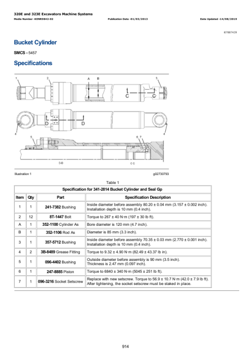 Caterpillar CAT 320E L Excavator Service Repair Manual (WBK00001 and up) - Image 5