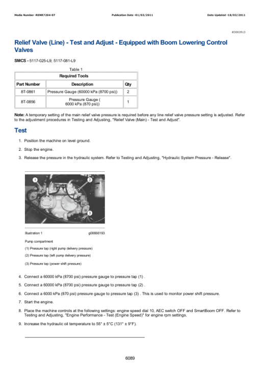 Caterpillar CAT 322CL, 322C L Hydraulic Excavator Service Repair Manual (HEK00001 and up) - Image 5