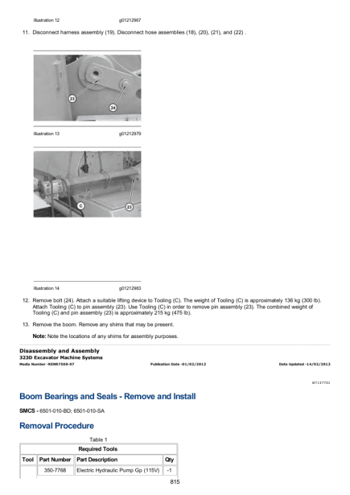 Caterpillar CAT 323D LN, 323D S Excavator Service Repair Manual (RAC00001 and up) - Image 4