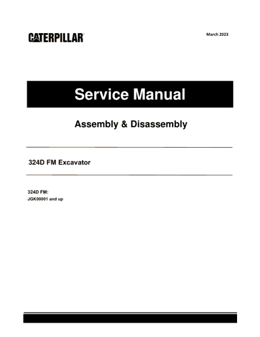 Caterpillar CAT 324D FM Excavator Service Repair Manual (JGK00001 and up)