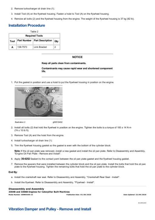 Caterpillar CAT 3304 Engine Machine Service Repair Manual (09Z00001 and up) - Image 2