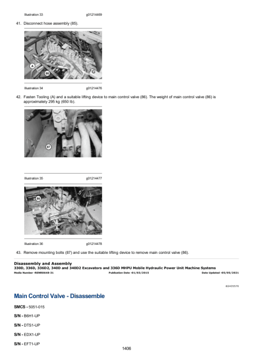 Caterpillar CAT 345D L Excavator Service Repair Manual (KFH00001 and up) - Image 2