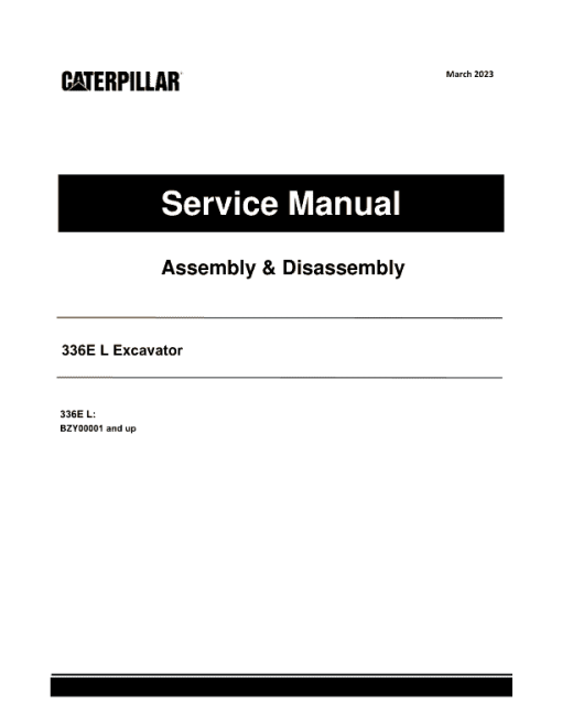 Caterpillar CAT 336E L Excavator Service Repair Manual (BZY00001 and up)