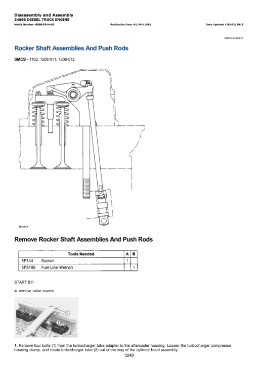 Caterpillar CAT 3406B Truck Engine Service Repair Manual (4MG00001 and up) - Image 3