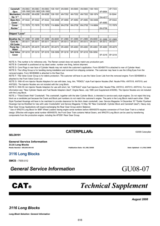 Caterpillar CAT 3406E Truck Engine Service Repair Manual (1LW00001 and up) - Image 5