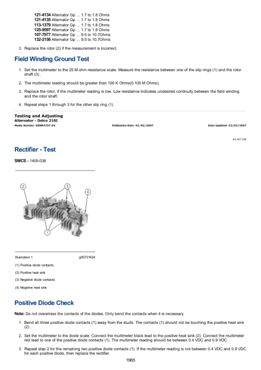 Caterpillar CAT 3406E Truck Engine Service Repair Manual (5EK00001 and up) - Image 2