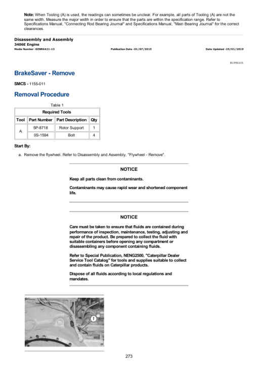 Caterpillar CAT 3406E Truck Engine Service Repair Manual (5EK00001 and up) - Image 3