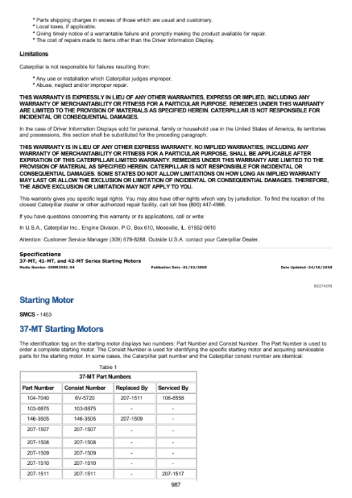 Caterpillar CAT 3406E Truck Engine Service Repair Manual (5EK00001 and up) - Image 5