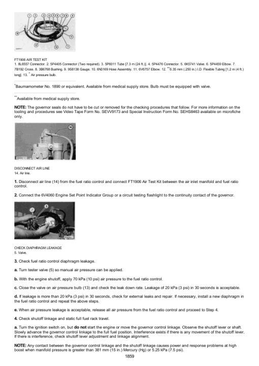 Caterpillar CAT 3406E Engine Machine Service Repair Manual (BKN00001 and up) - Image 5