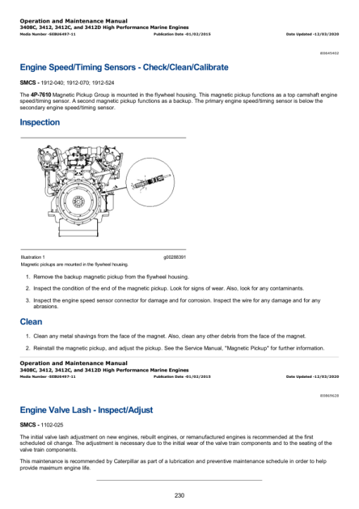 Caterpillar CAT 3412 Marine Engine Service Repair Manual (7HG00001 and up) - Image 3