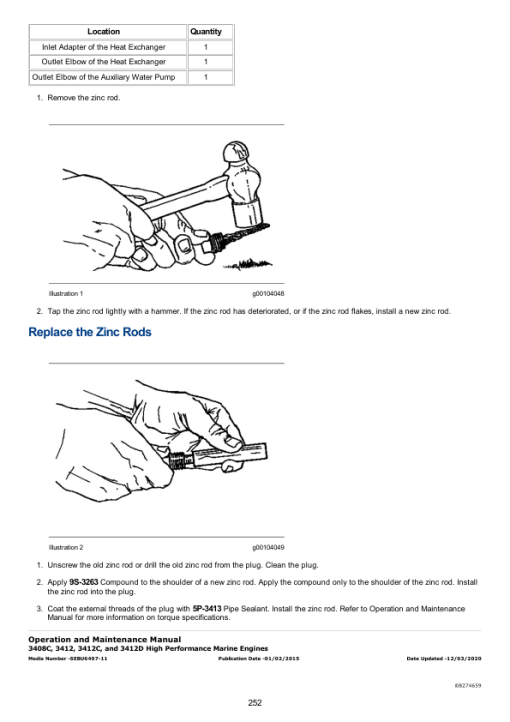 Caterpillar CAT 3412 Marine Engine Service Repair Manual (7HG00001 and up) - Image 4