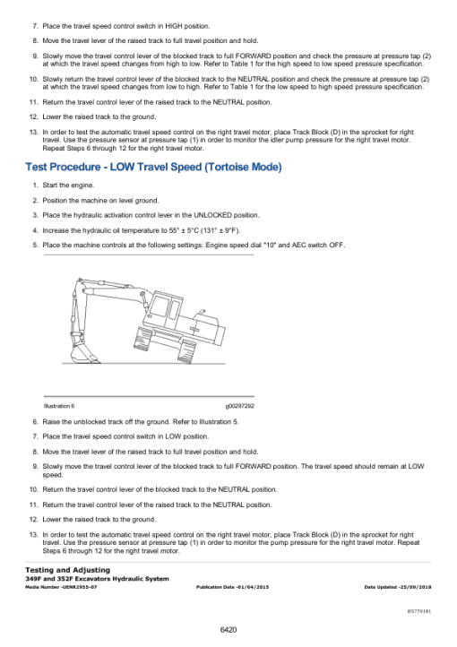 Caterpillar CAT 349F, 349F L Excavator Service Repair Manual (BZ200001 and up) - Image 5