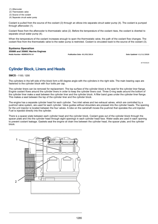 Caterpillar CAT 3512B Marine Engine Service Repair Manual (MRG00001 and up) - Image 3