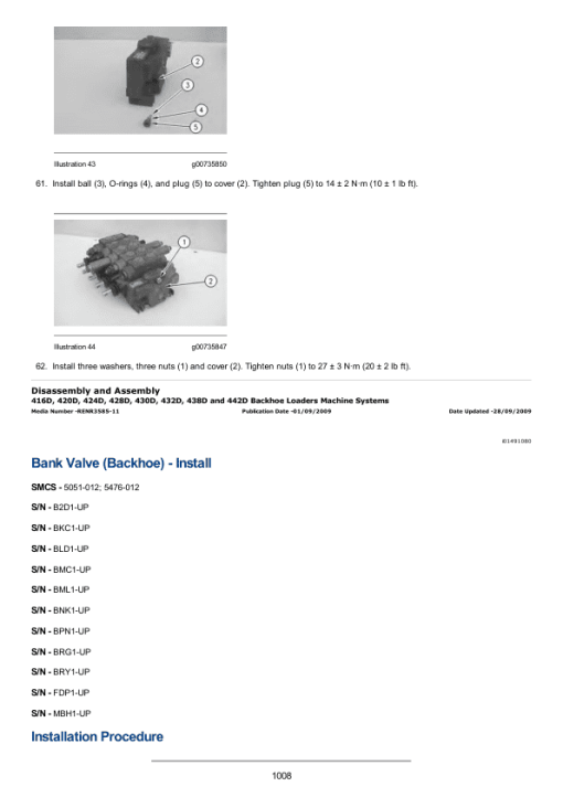 Caterpillar CAT 416D Backhoe Loader Service Repair Manual (B2D00001 and up) - Image 2