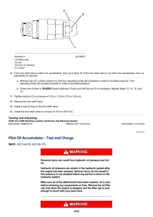 Caterpillar CAT 420E Backhoe Loader Service Repair Manual (DAN00001 and up) - Image 3