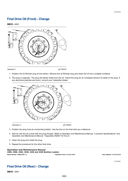 Caterpillar CAT 420E Backhoe Loader Service Repair Manual (KMW00001 and up) - Image 2