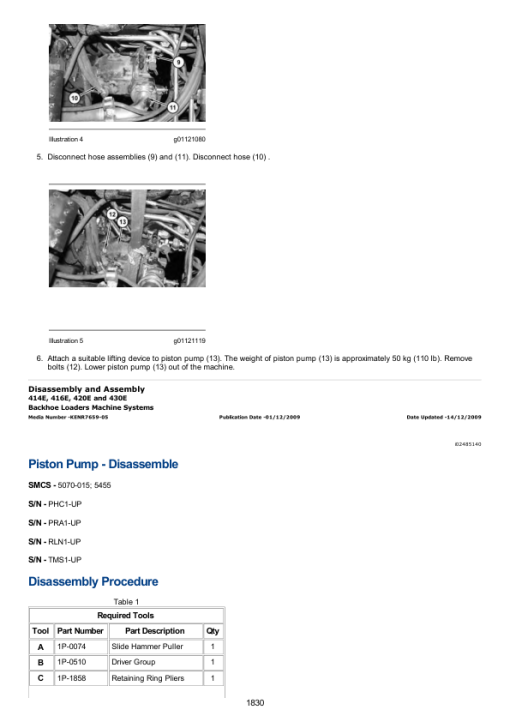 Caterpillar CAT 420E Backhoe Loader Service Repair Manual (PHC00001 and up) - Image 2