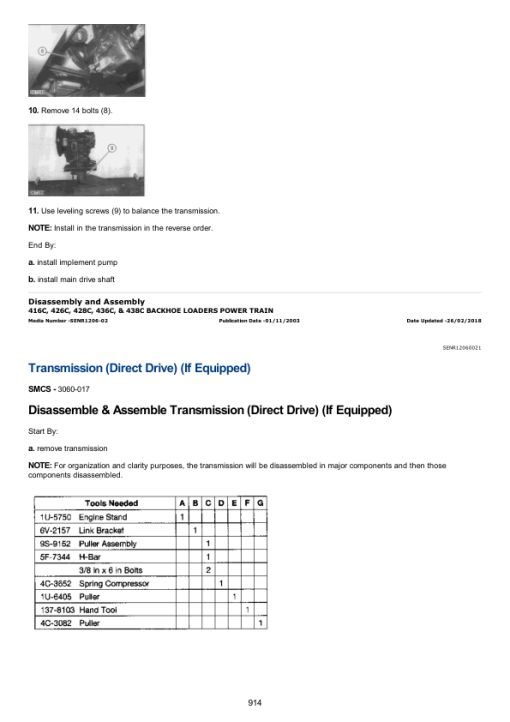 Caterpillar CAT 426C Backhoe Loader Service Repair Manual (1ZR00926 till 00999) - Image 5