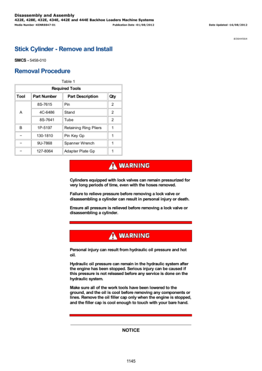 Caterpillar CAT 432E Backhoe Loader Service Repair Manual (JBA00001 and up) - Image 2