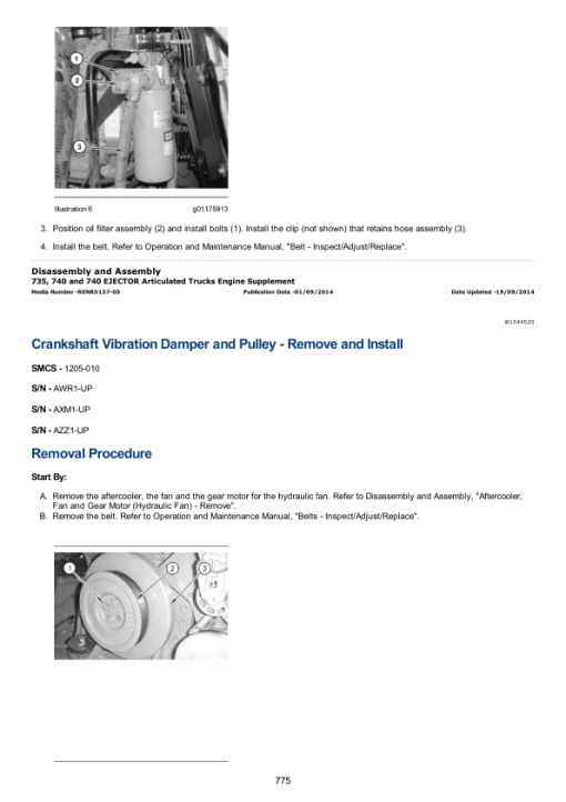 Caterpillar CAT 740 Articulated Dump Truck Service Repair Manual (DTX00001 and up) - Image 4