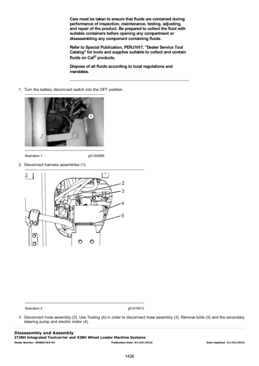 Caterpillar CAT 938H Wheel Loader Service Repair Manual (MJC00001 and up) - Image 2