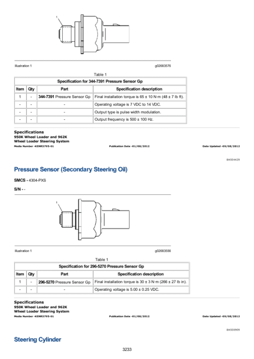 Caterpillar CAT 962L Wheel Loader Service Repair Manual (SXS00001 and up) - Image 3