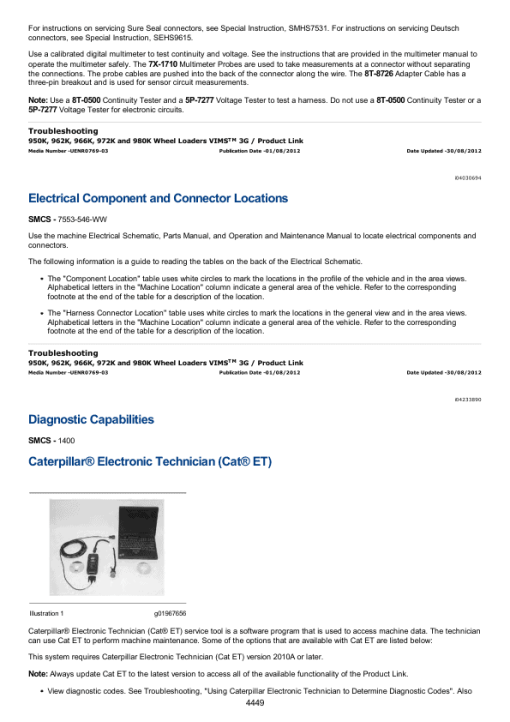 Caterpillar CAT 962L Wheel Loader Service Repair Manual (SXS00001 and up) - Image 4