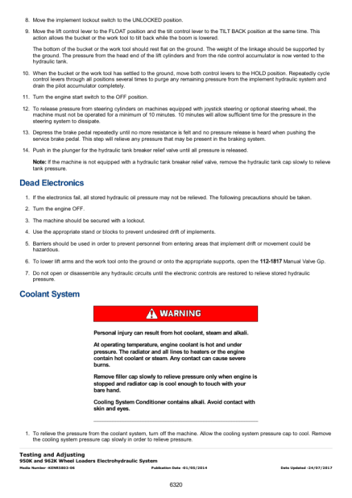 Caterpillar CAT 962L Wheel Loader Service Repair Manual (SXS00001 and up) - Image 5