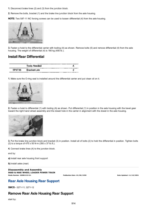 Caterpillar CAT 966D Wheel Loader Service Repair Manual (35S02075 till 02147) - Image 5