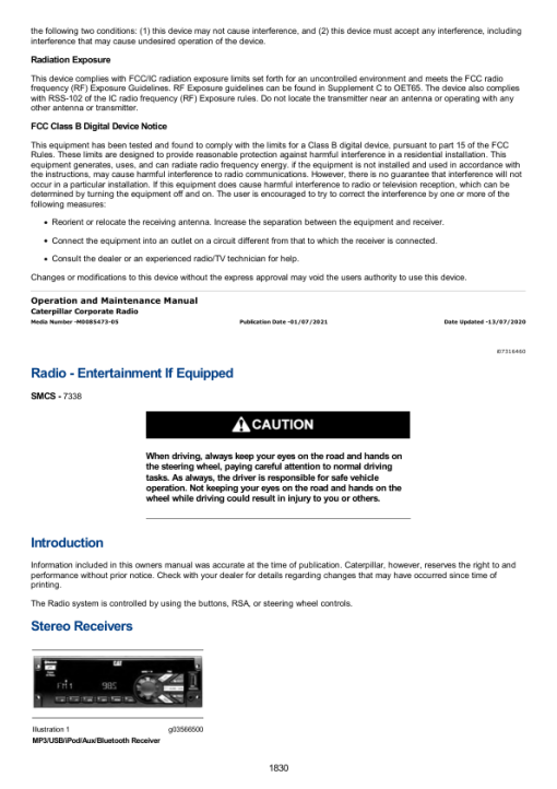 Caterpillar CAT 972M Wheel Loader Service Repair Manual (M8W00001 and up) - Image 3