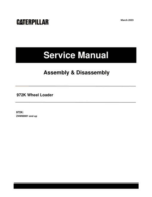 Caterpillar CAT 972K Wheel Loader Service Repair Manual (Z4W00001 and up)