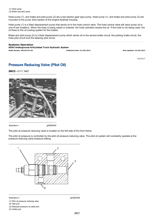 Caterpillar CAT AD63 Underground Articulated Truck Service Repair Manual (TNW00001 and up) - Image 3