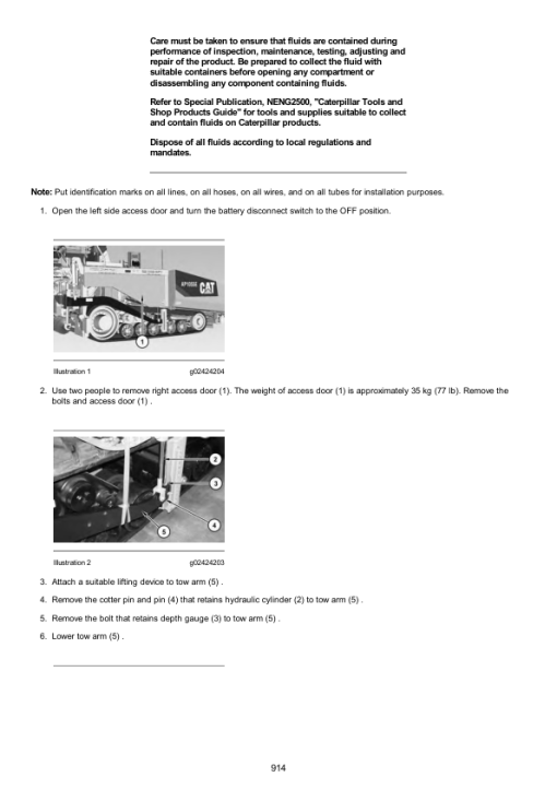 Caterpillar CAT AP-1055E Asphalt Paver Service Repair Manual (TRS00001 and up) - Image 5