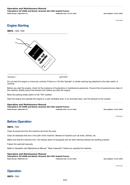 Caterpillar CAT AP-600D Asphalt Paver Service Repair Manual (TFM00001 and up) - Image 5