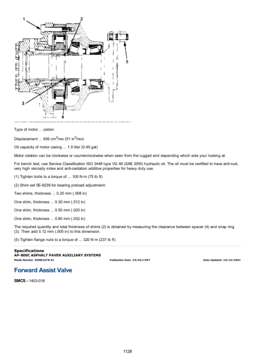 Caterpillar CAT AP-755 Asphalt Paver Service Repair Manual (B3T00001 and up) - Image 2