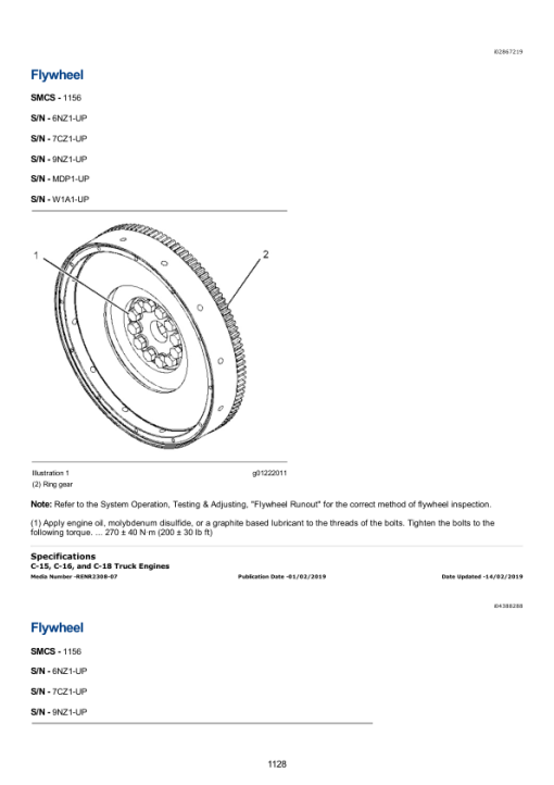 Caterpillar CAT C-12 Truck Engine Service Repair Manual (TME00001 and up) - Image 3