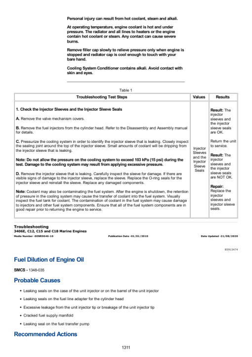 Caterpillar CAT C9.3 Marine Engine Service Repair Manual (CA900001 and up) - Image 2